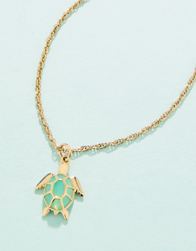 Hilton Head Sea Seafoam Turtle Necklace