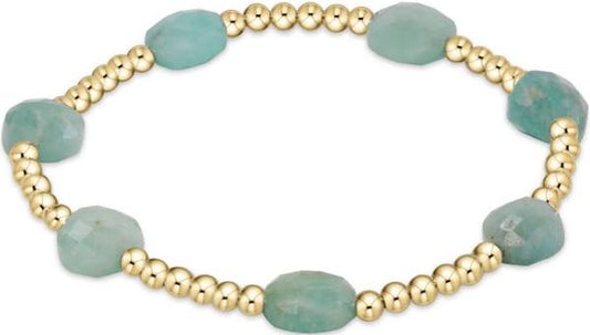 Admire Gold 3mm Bead Bracelet - Amazonite