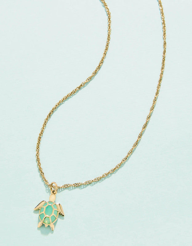 Hilton Head Sea Seafoam Turtle Necklace