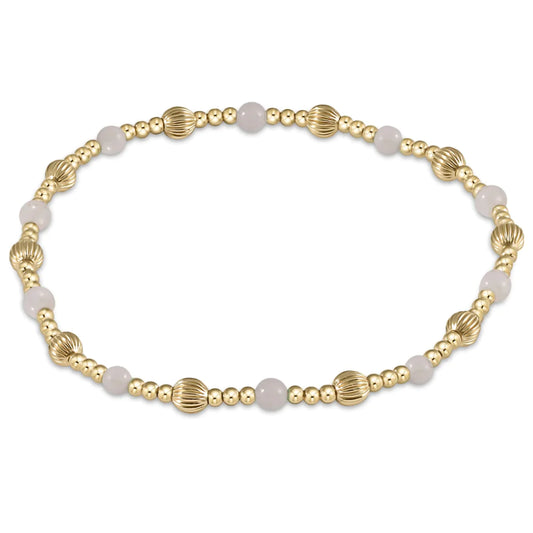 Dignity Sincerity Pattern 4mm Bead Bracelet-Moonstone