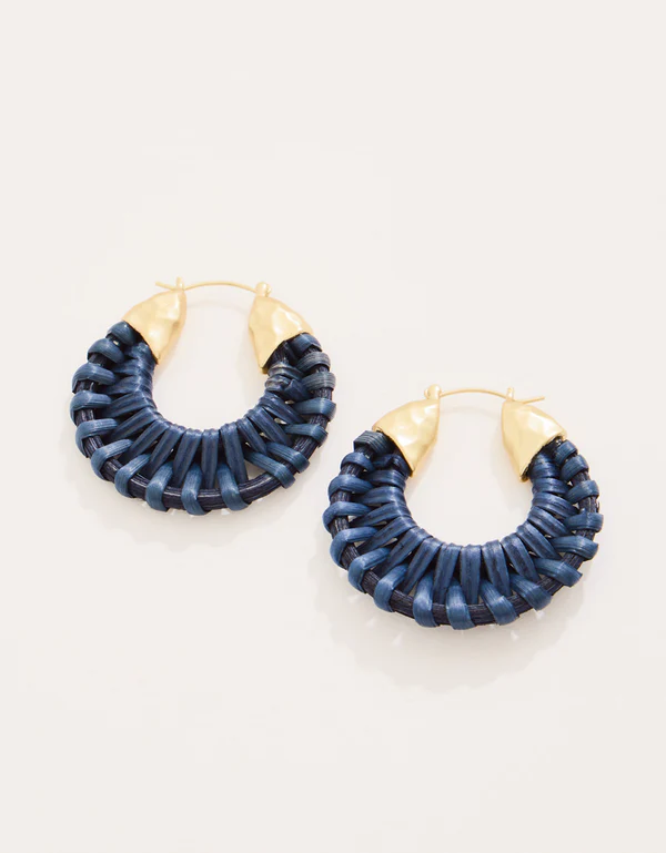 Wicker Hoop Earrings