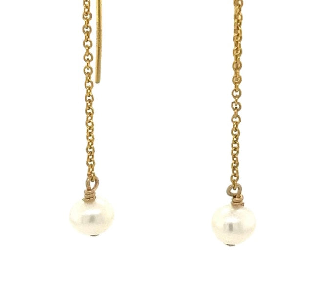 SS Freshwater Pearl Threader Earrings