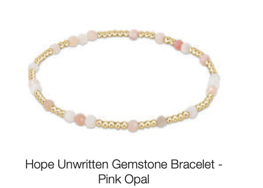 Hope Unwritten Gemstone Bracelet- Pink Opal