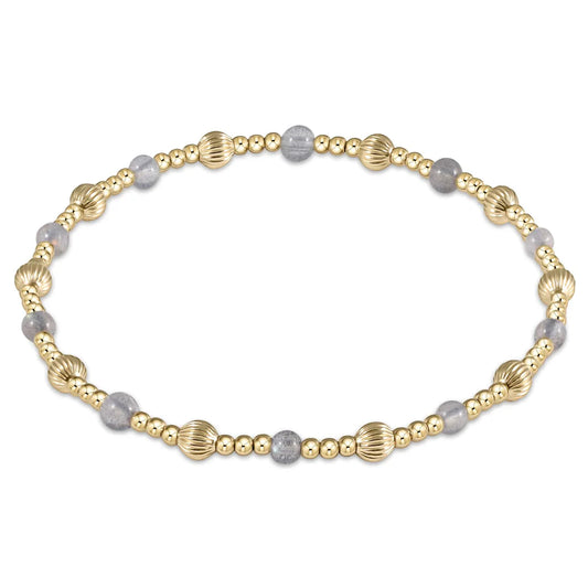 Dignity Sincerity Pattern 4mm Bead Bracelet- Labradorite