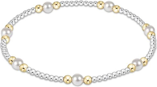 Purpose Pearl 4mm Bead Bracelet - Mixed Metal