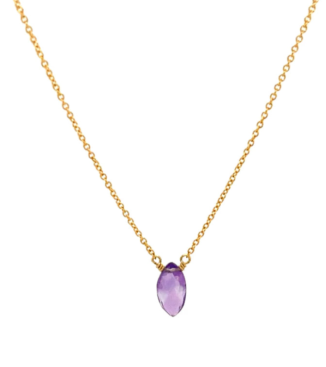 Semi Precious Amethyst Stone Necklace