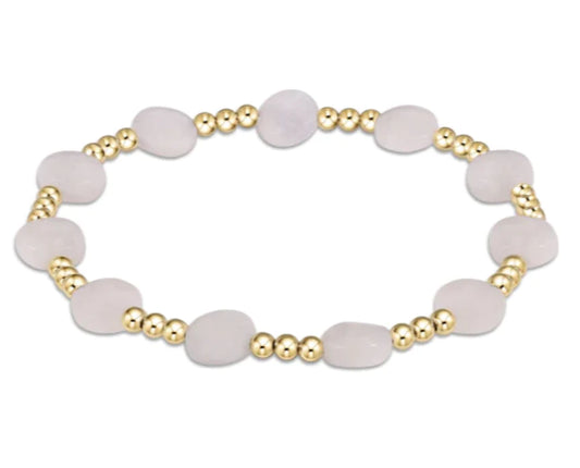 Admire Gold 3mm Bead Bracelet- Moonstone