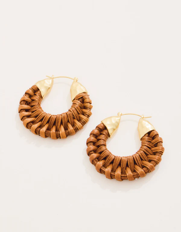 Wicker Hoop Earrings