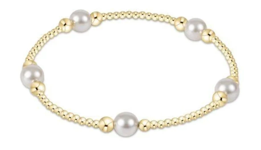 Purpose Pearl 6mm Bead Bracelet - Gold