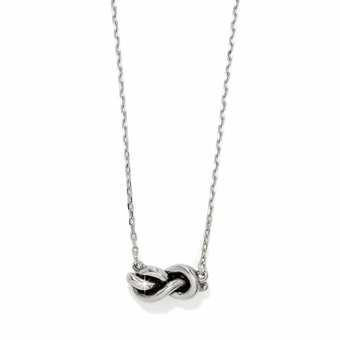 Interlok Single Knot Petite Necklace- Silver