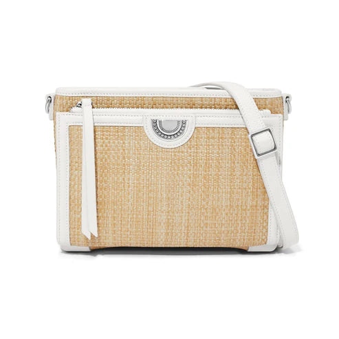 Jordyn Straw Cross Body Organizer-Natural-White