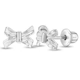 Classic Ribbon Bow Children's Earrings