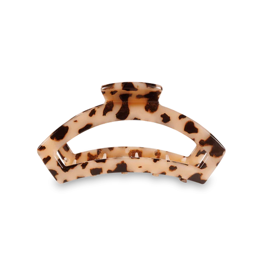 Open Blonde Tortoise Tiny Hair Clip