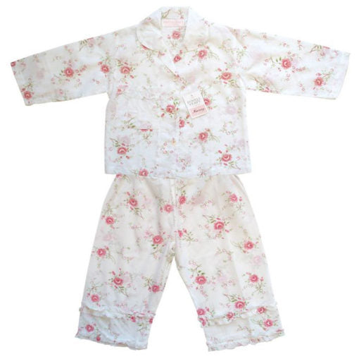 Rosie Floral Rose Print Traditional Cotton Pyjamas