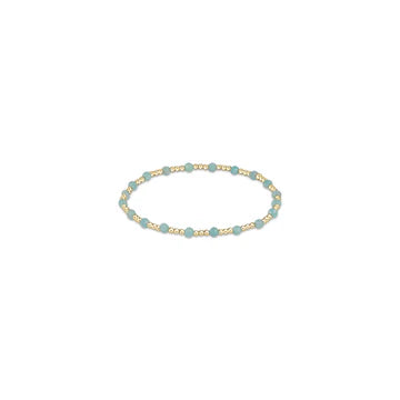 GEMSTONE GOLD SINCERITY PATTERN 3MM BEAD BRACELETS