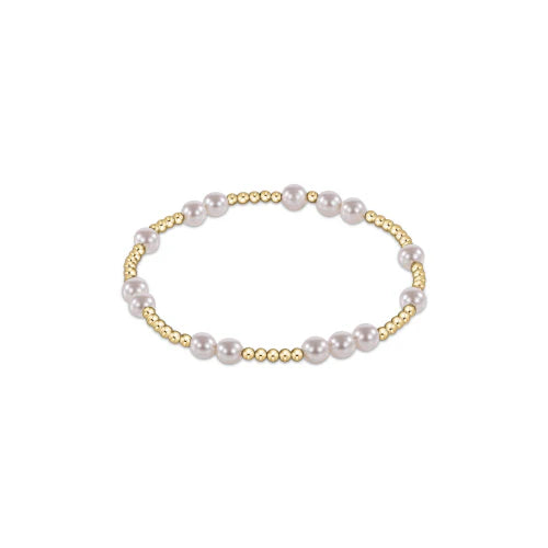 Hope Unwritten 5mm Bead Bracelet-Pearl