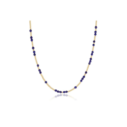 15" Choker Hope Unwritten Necklace Gemstone-Lapis