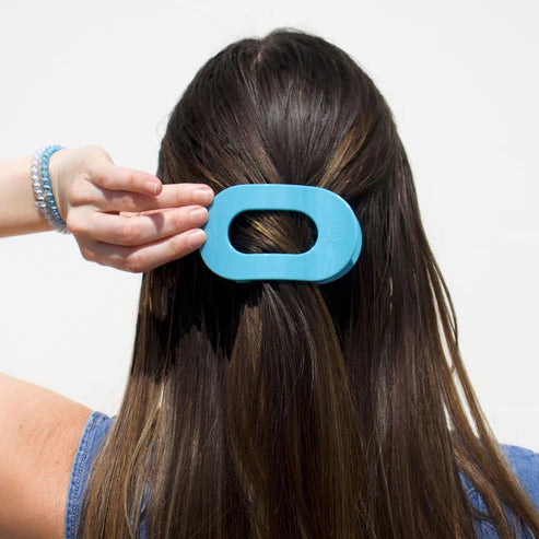 Summer Sky Flat Round Hair Clip