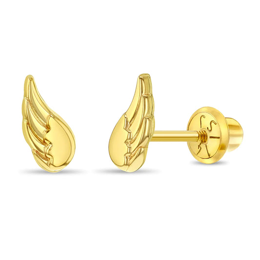 14k Angel Wings Children's Earrings