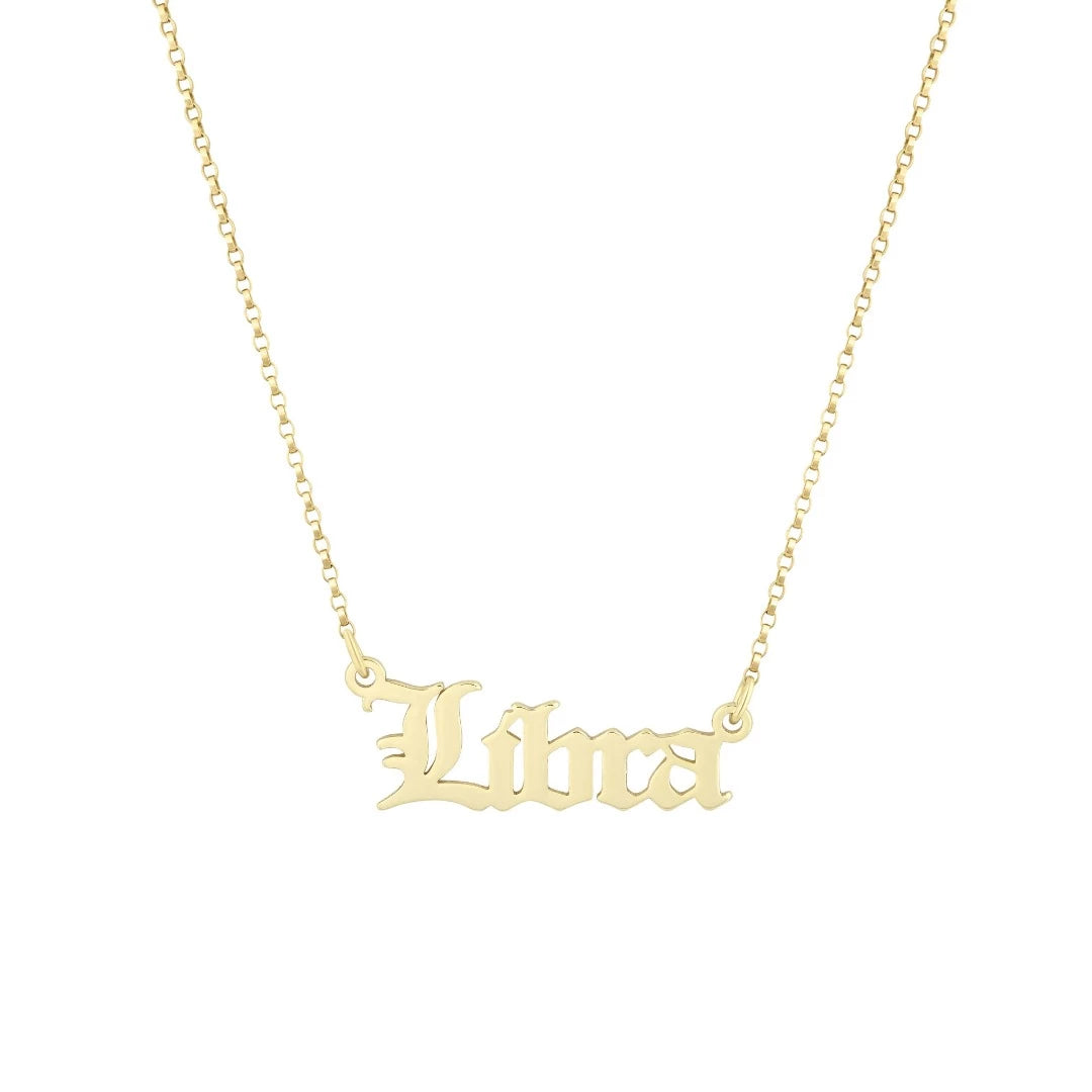 Libra Zodiac Sign Necklace