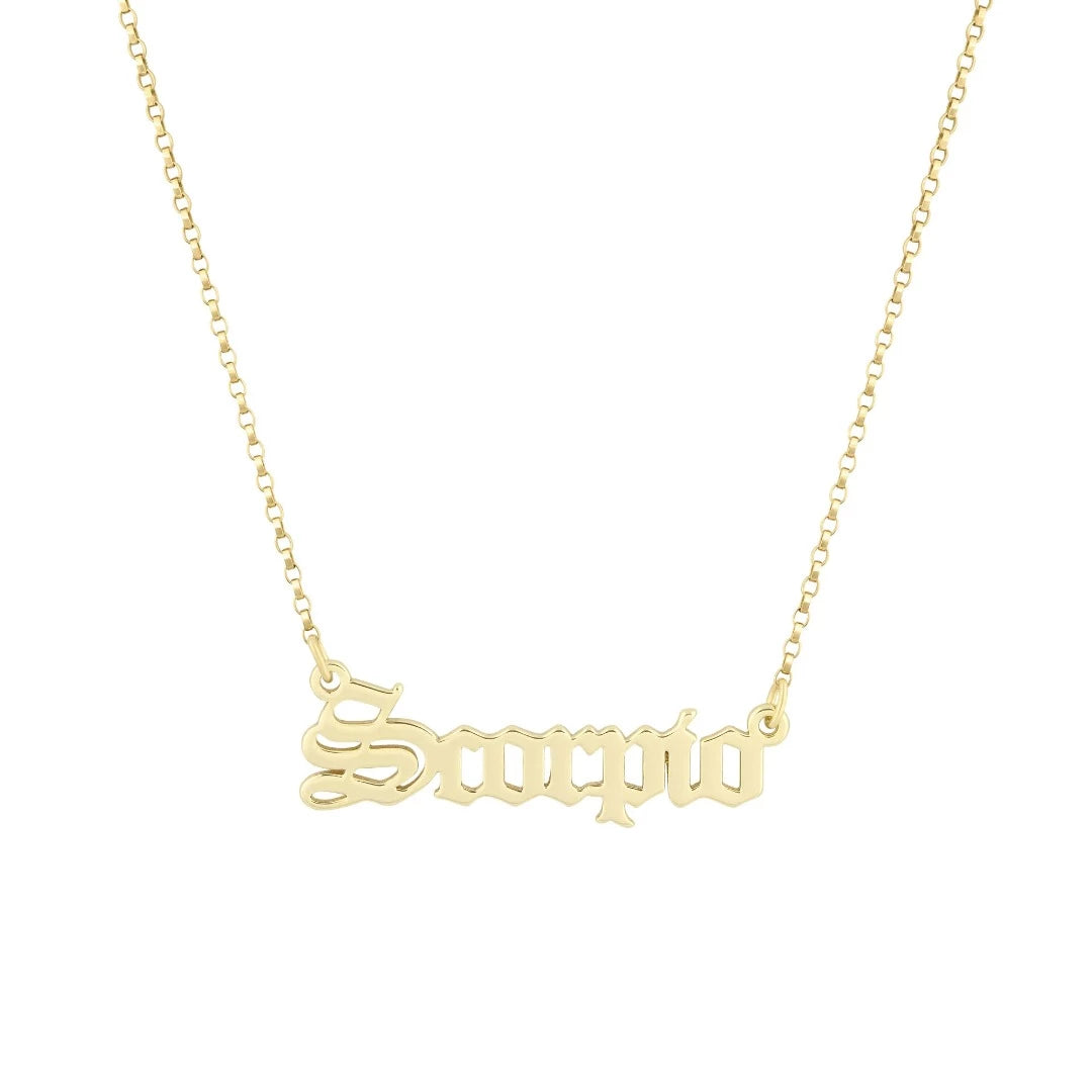Scorpio Zodiac Sign Necklace