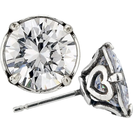 Silver/CZ Brilliance 10mm Post Earrings
