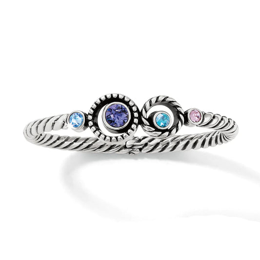 Halo Hinged Bangle Bracelet