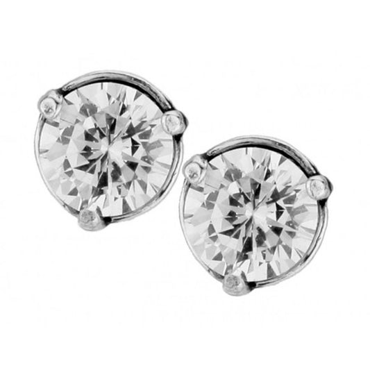 Brilliance 7MM Silver Post Earrings