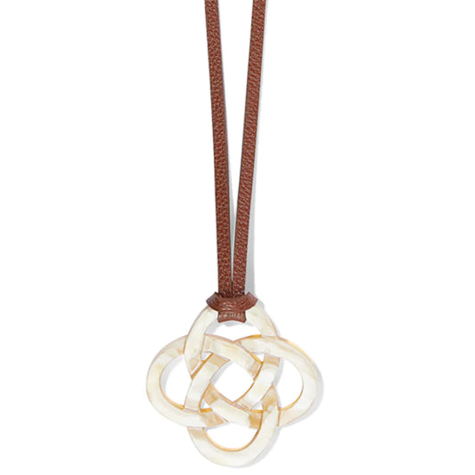 Interlok Cream Horn Necklace