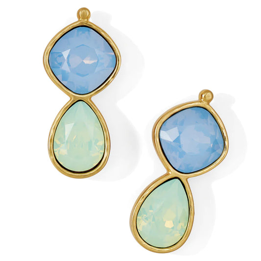 Mercury Gold Post Drop Earrings