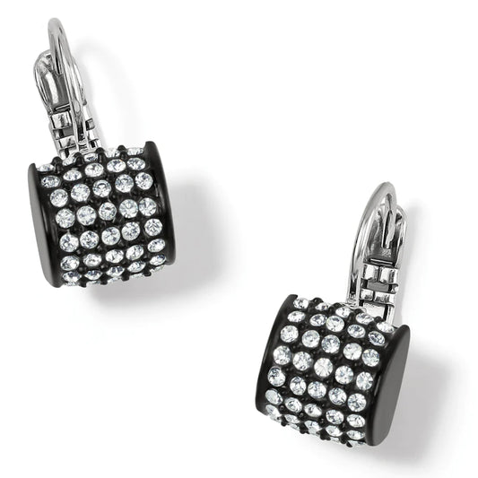 Meridian Black Leverback Earrings