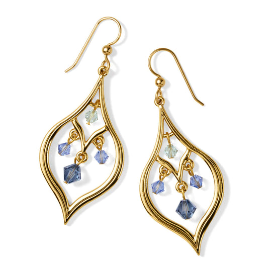 Prism Lights Blue French Wire Earrings (Gold)