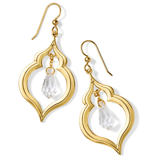 Prism Lights Crystal French Wire Earrings (Gold)