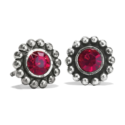 Twinkle Mini Post Earrings (Garnet)